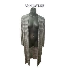Ann Taylor Loungewear Gray & Black Duster Sz. XL